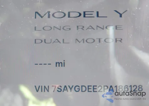 2023 Tesla Model Y from USA, damaged, VIN 7SAYGDEE2PA186128